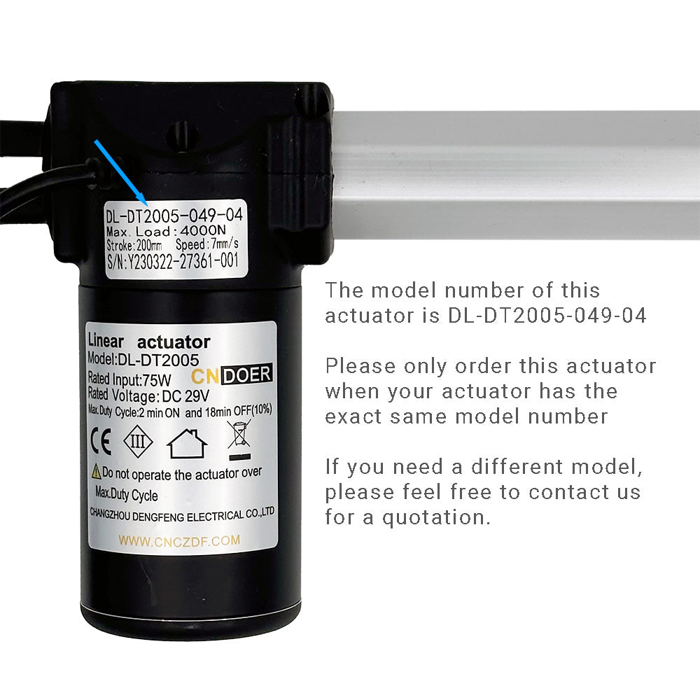 CNDOER DLDT200504904 Linear Actuator Motor by Changzhou DengFeng