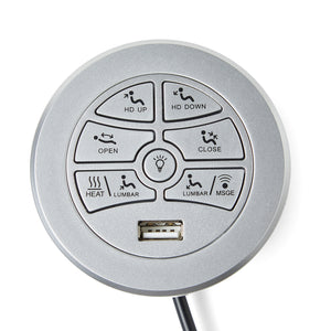 eMoMo K3024HL(S)-1 Silver Power Switch 7 buttons with USB