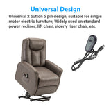 2 Button Remote Controller for Riser Recliner Lift Chair W/ Straight Round 5 Pin Plug