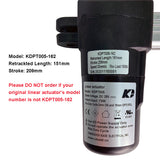 KDPT005-162 Kaidi Linear Actuator for Power Recliner Lift Chair