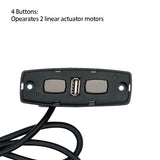 KDH120-005 4 Buttons Side Switch with USB For Recliner/Lift chair