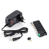 3-12V Adjustable Power Switch Adapter 30W with 8 DC Conversion Plugs and USB Port