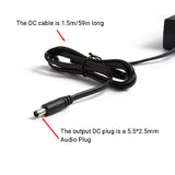 5.5*2.5mm Single Pin Power Cord/Adapter for Recliner Lift Chair 29V 2A