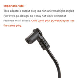 Right Angled Power Cord YH-K290020-C for Power Recliner or Lift Chair, 29V 2A