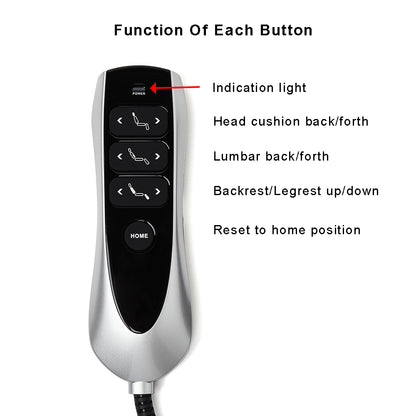 OKIN JLDK.38.04.15 7 Button 7 Pin Remote Controller for Recliner With USB