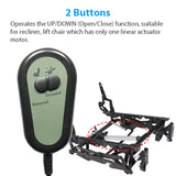 2 Button Remote Controller for Riser Recliner Lift Chair W/ Straight Round 5 Pin Plug