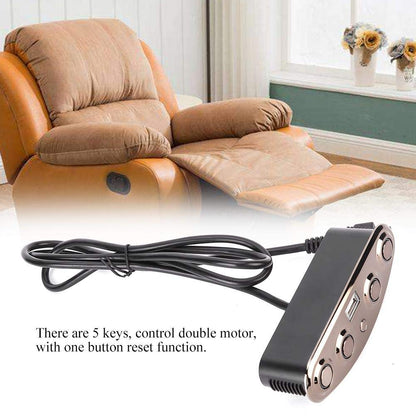 5 Button 5 Pin Fixed Hand Controller for Electric Recliner/Sofa/lift Chair with Blue Backlit