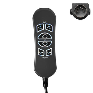 MLSK89-A2 6 Button 5 Pin Remote Controller for Recliner w/USB charging port & backlit