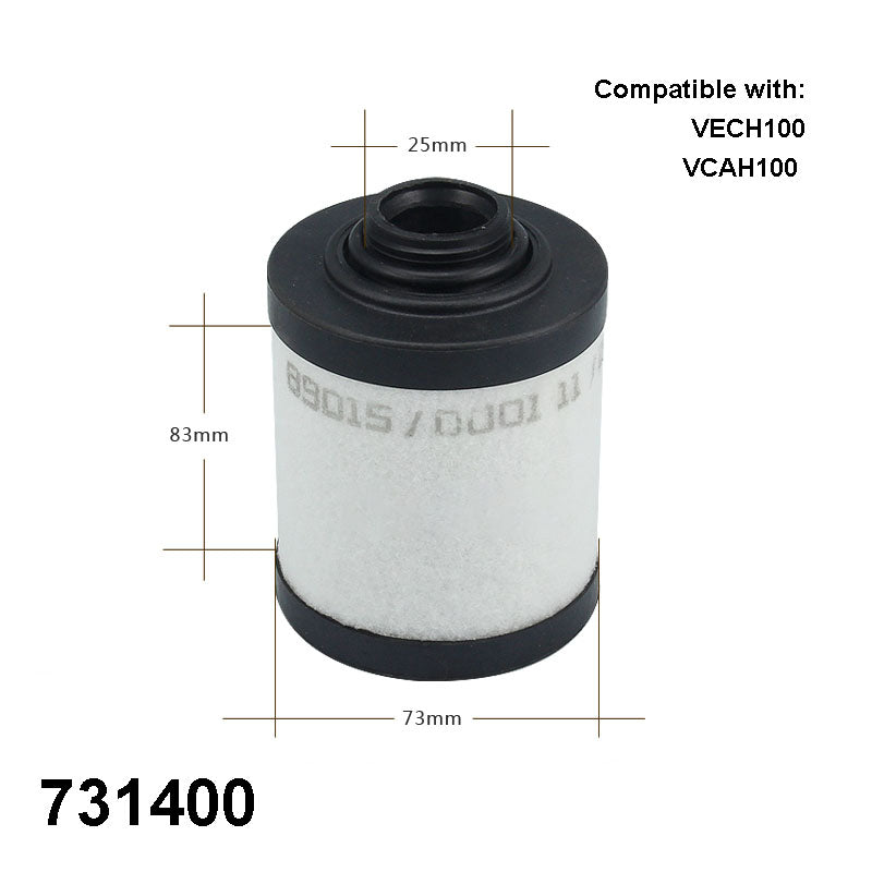Exhaust Oil Mist Filter Replaces Rietschle 731400 for VECH100/VCAH100 Vacuum Pump